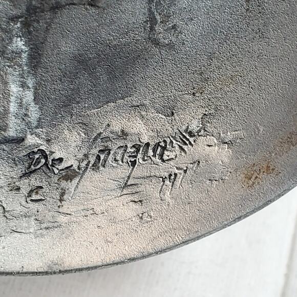 Heavenly Blessings Ltd Ed Pewter Trinket Dish 4" 1003/3000 Signed De Grazia 1977 - Picture 5 of 6